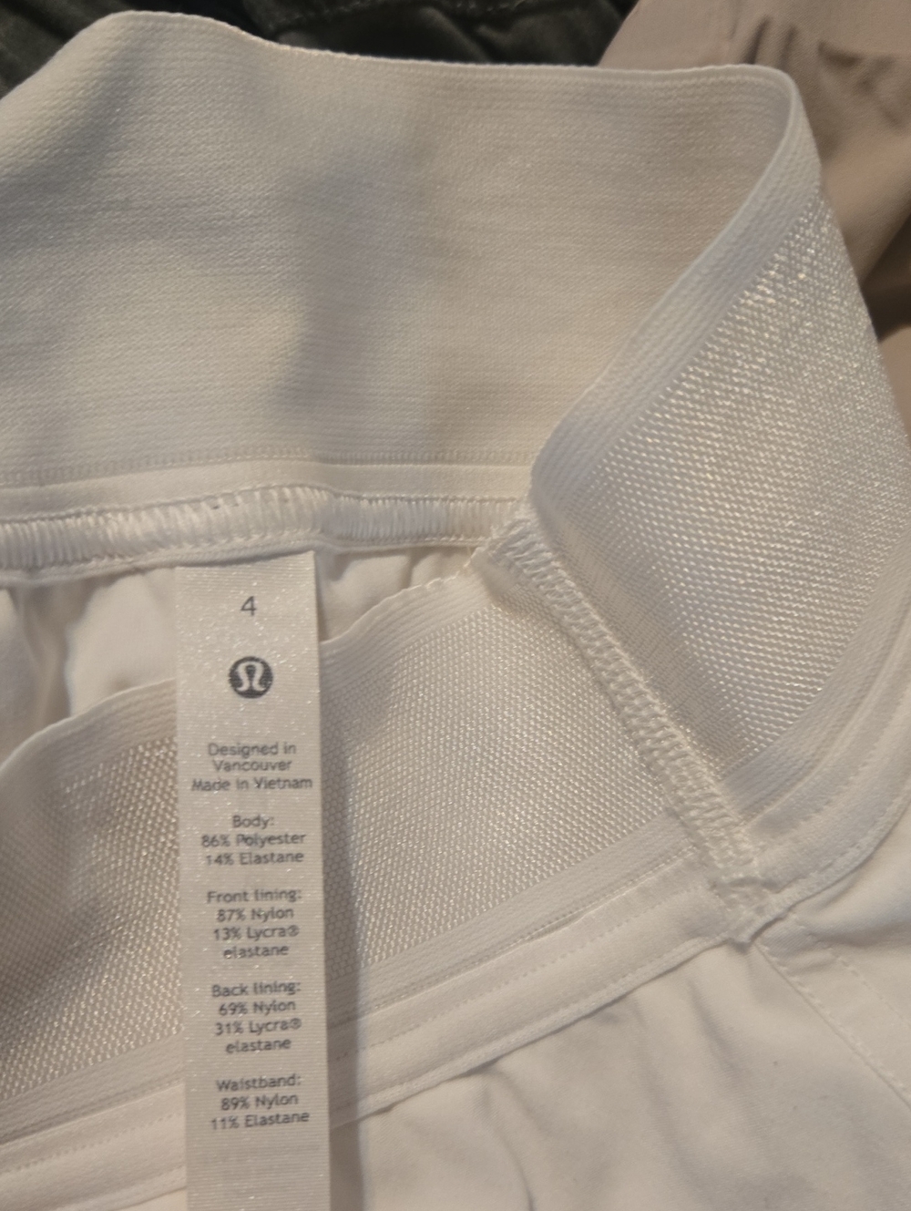 lululemon athletica Women’s White Athletic Shorts